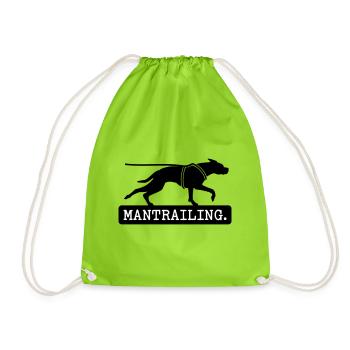 Mantrailing shield Typo - Drawstring Bag - neon green - Front