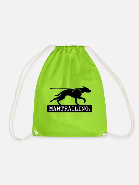 Mantrailing shield Typo - Drawstring Bag - neon green
