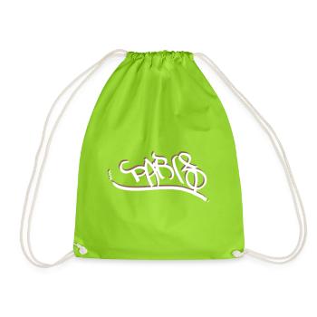 Design parisien de style graffiti - Sac de sport léger - vert néon - Devant