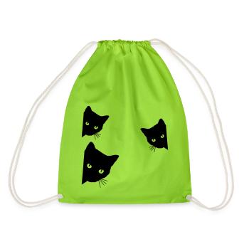 cats - Turnbeutel - Neongrün - Hinten