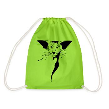 The look - Drawstring Bag - neon green - Back