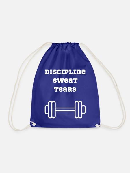 Discipline Sweat Tears - Turnbeutel - Königsblau