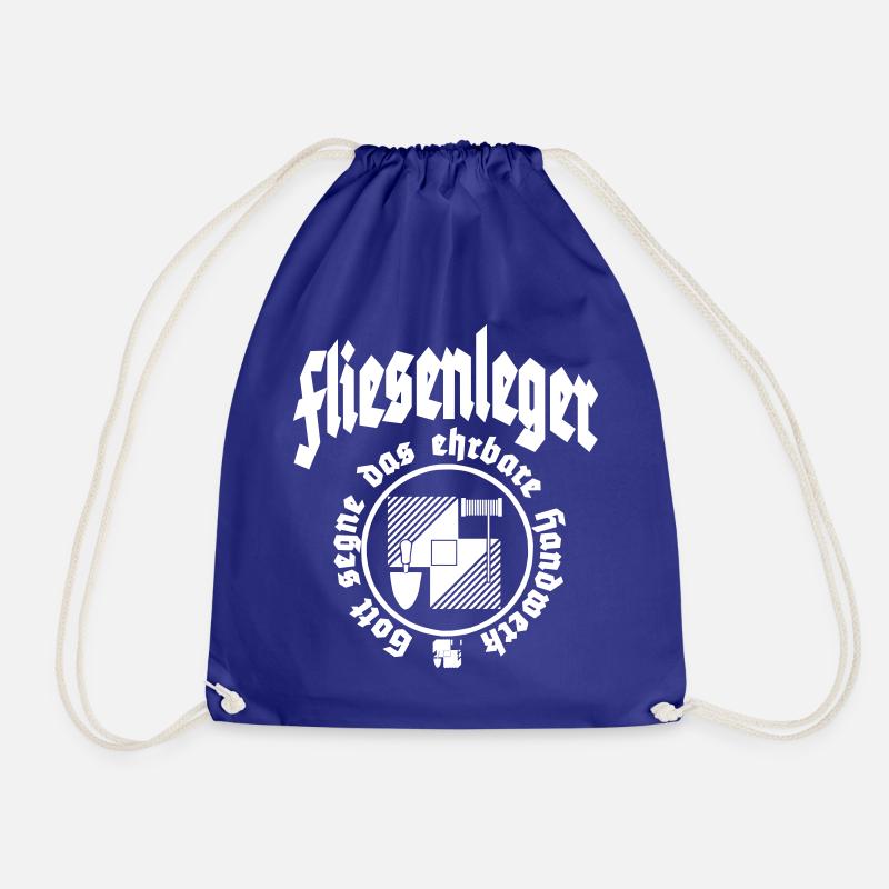 Fliesenleger - Turnbeutel - Königsblau