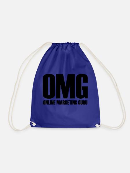 OMG Online Marketing Guru Geschenk Idee - Turnbeutel - Königsblau