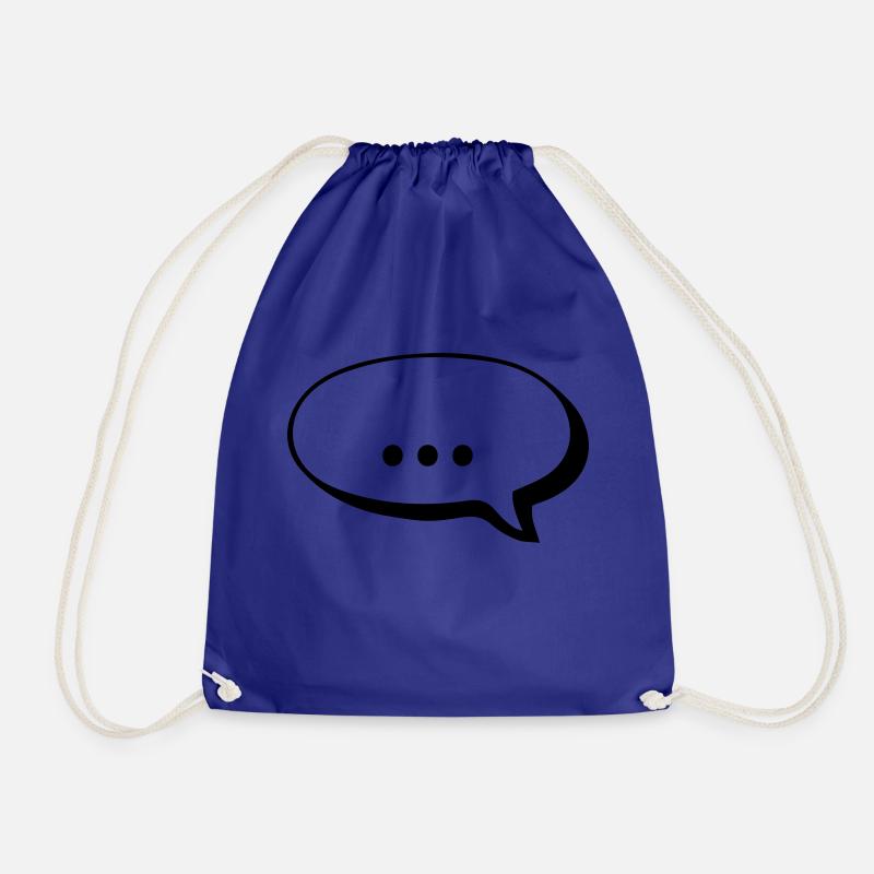Without words - Drawstring Bag - royal blue
