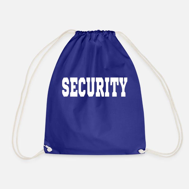Security lettering - Drawstring Bag - royal blue