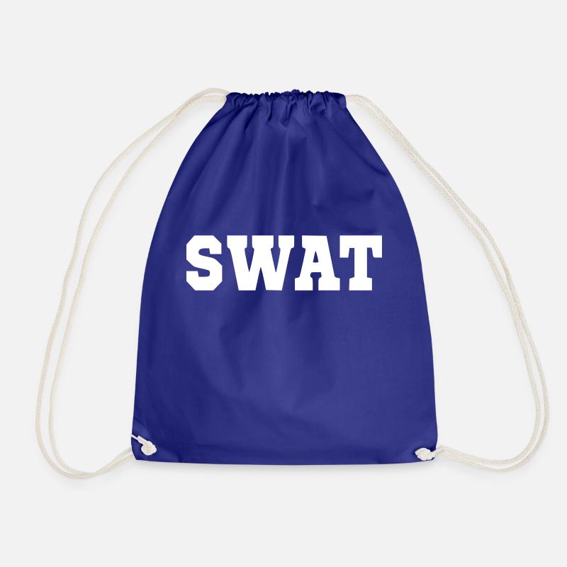 SWAT lettering - Drawstring Bag - royal blue