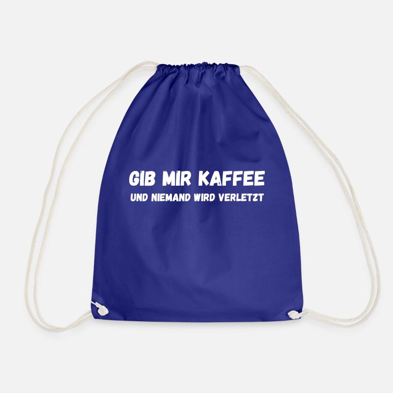 Gib mir Kaffee - Turnbeutel - Königsblau