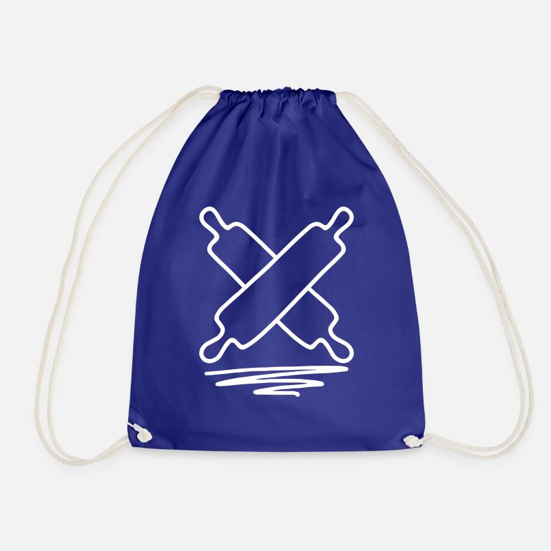 Rolling pin - Drawstring Bag - royal blue