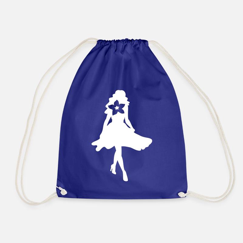 Model - Drawstring Bag - royal blue
