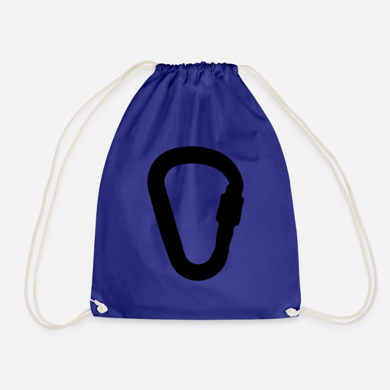 Climbing carabiner - Drawstring Bag - royal blue