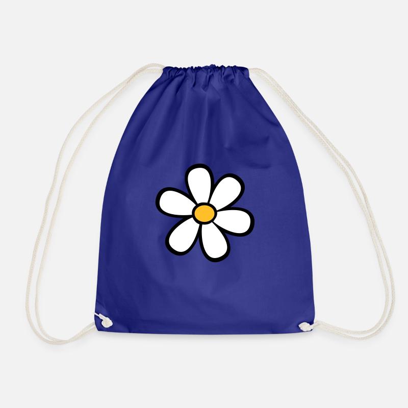Daisies - Drawstring Bag - royal blue