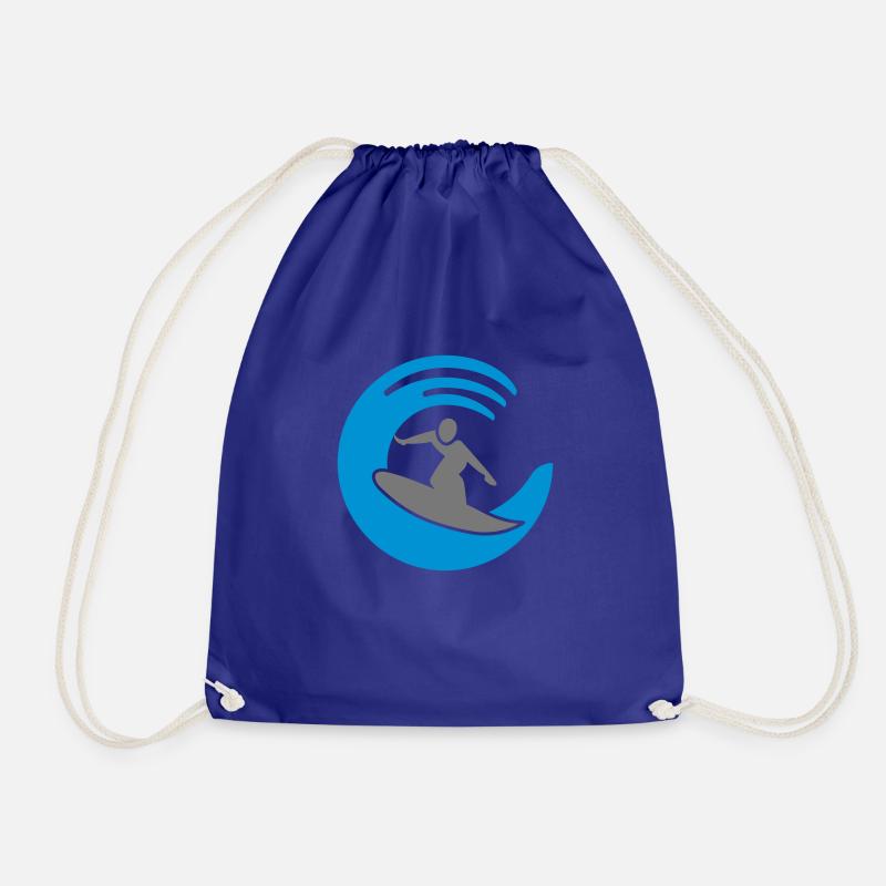Surfing Logo - Drawstring Bag - royal blue
