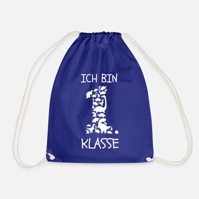 Ich Bin Erste Klasse Dino Dinosaurier Einschulung - Turnbeutel - Königsblau
