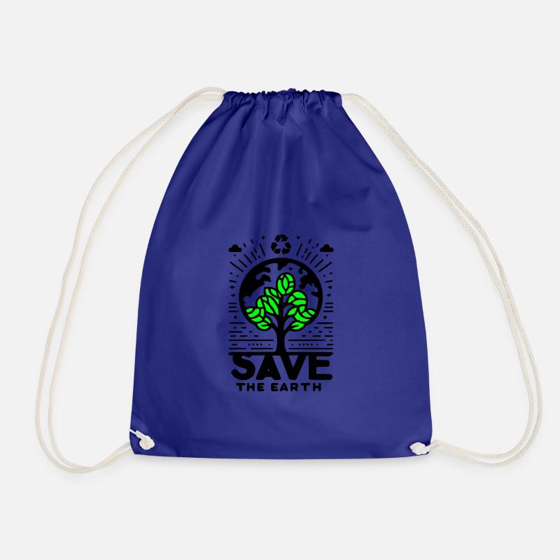 Save the Earth Tree - Turnbeutel - Königsblau