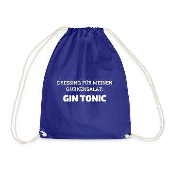 Gin tonic tshirt - Turnbeutel - Königsblau - Vorne