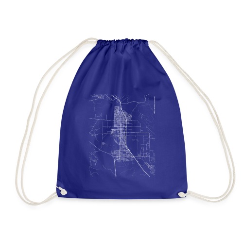 Minimal Santa Maria city map and streets - Drawstring Bag