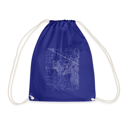 Minimal Hillsboro city map and streets - Drawstring Bag