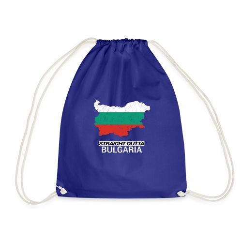 Straight Outta Bulgaria country map - Drawstring Bag