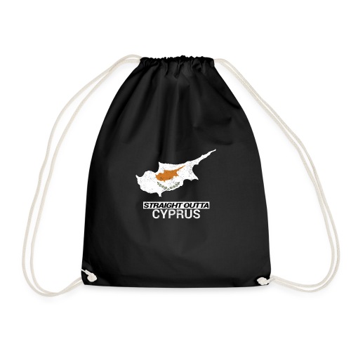 Straight Outta Cyprus country map - Drawstring Bag