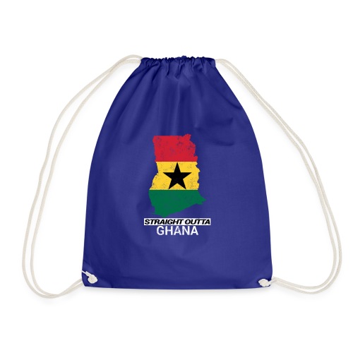 Straight Outta Ghana country map - Drawstring Bag
