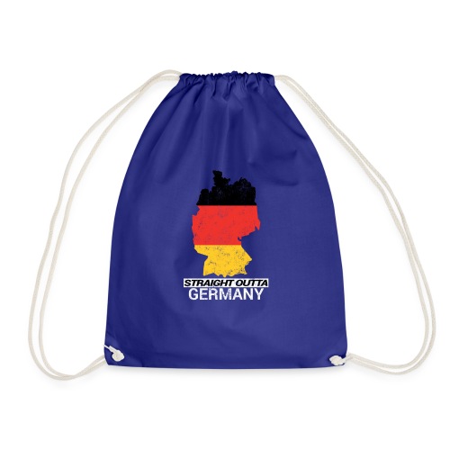 Straight Outta Germany country map - Drawstring Bag