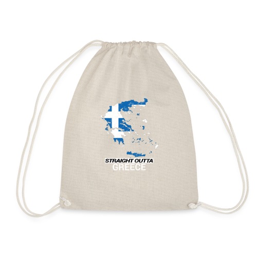 Straight Outta Greece country map - Drawstring Bag