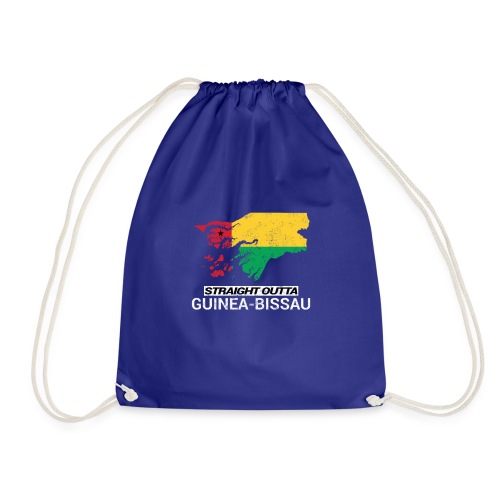 Straight Outta Guinea-Bissau country map - Drawstring Bag