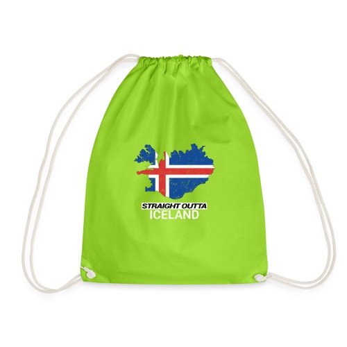 Straight Outta Iceland country map - Drawstring Bag