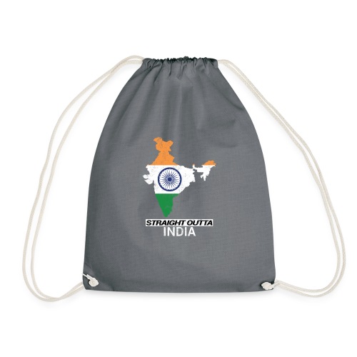 Straight Outta India (Bharat) country map flag - Drawstring Bag