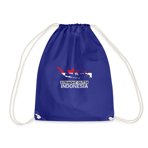Straight Outta Indonesia country map & flag - Drawstring Bag