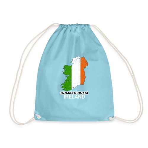 Straight Outta Ireland (Eire) country map flag - Drawstring Bag