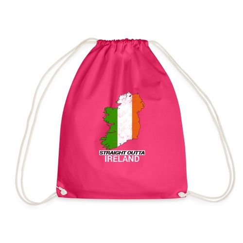 Straight Outta Ireland (Eire) country map flag - Drawstring Bag
