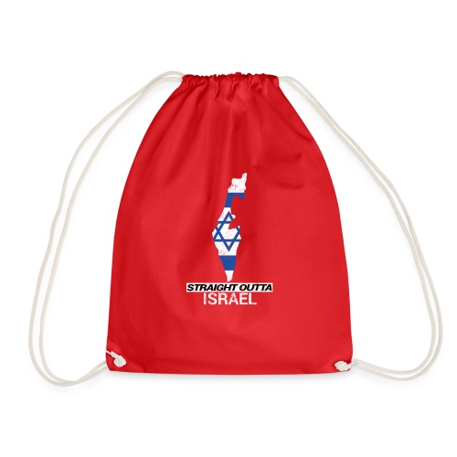 Straight Outta Israel country map & flag - Drawstring Bag
