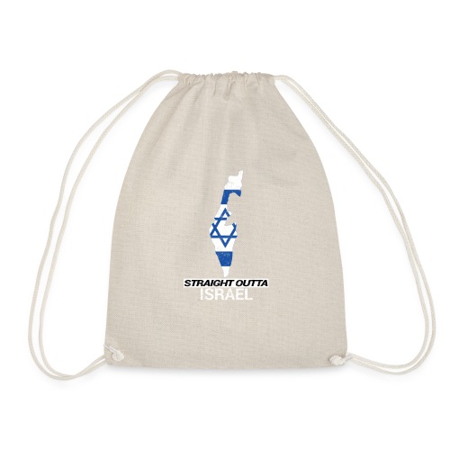 Straight Outta Israel country map & flag - Drawstring Bag