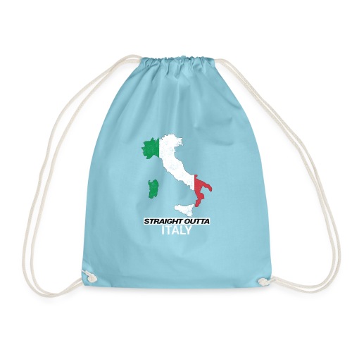 Straight Outta Italy (Italia) country map flag - Drawstring Bag