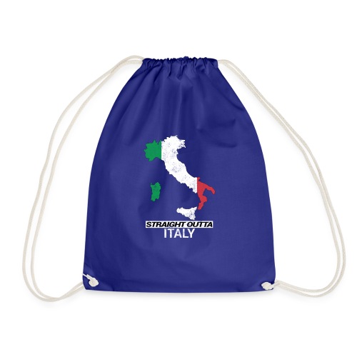 Straight Outta Italy (Italia) country map flag - Drawstring Bag