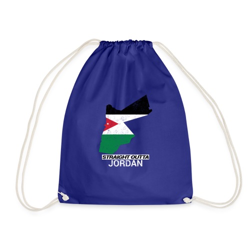Straight Outta Jordan country map - Drawstring Bag