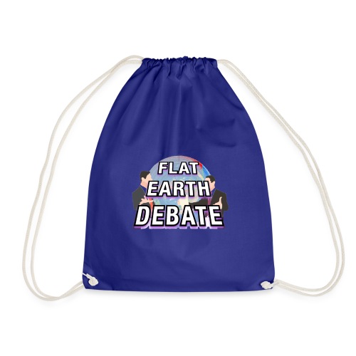 Flat Earth Debate Solid - Drawstring Bag