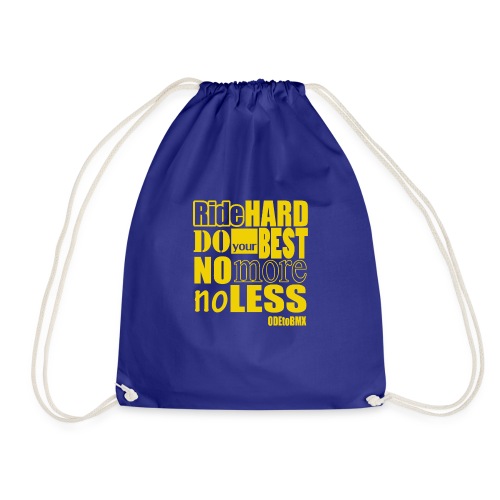 ridehard yellow - Drawstring Bag