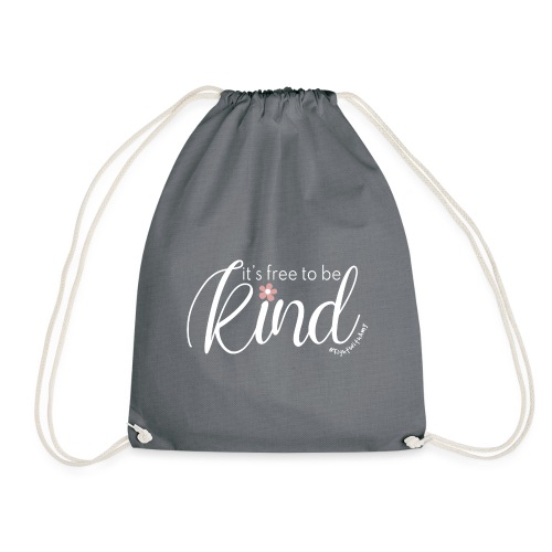 Amy's 'Free to be Kind' design (white txt) - Drawstring Bag