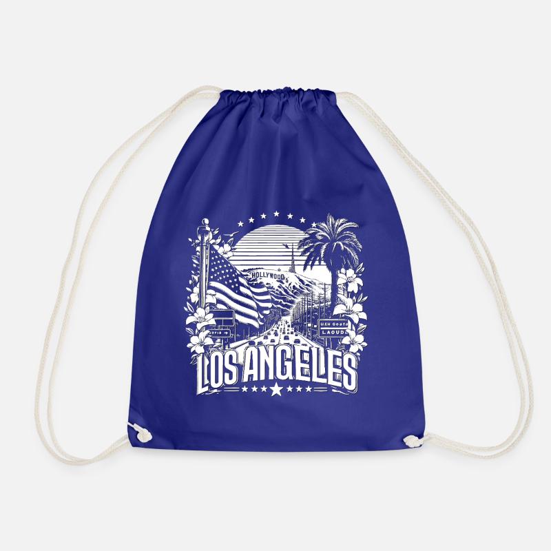 LOS ANGELES Design with Sunset Boulvard - Drawstring Bag - royal blue