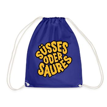 Halloween Shirt Süßes oder Saures - Turnbeutel - Königsblau - Vorne