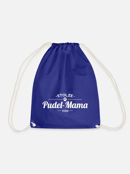 Pudelmama Wunschname - Turnbeutel - Königsblau