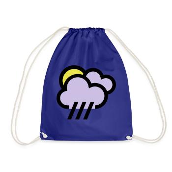 Rainy weather, bad weather, chill icon - Drawstring Bag - royal blue - Front