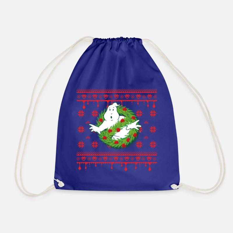Ghostbusters Faux Knit - Drawstring Bag - royal blue
