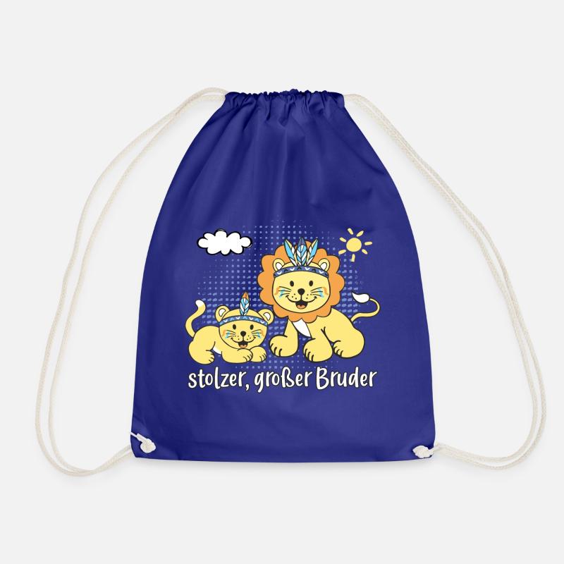Stolzer, großer Bruder Jungen Geschenkidee - Turnbeutel - Königsblau