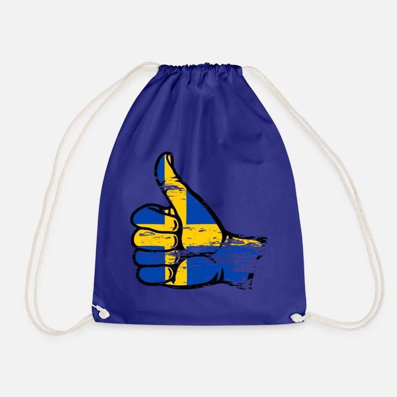 Sweden Flag All Clear Icon Used - Drawstring Bag - royal blue