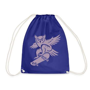 Harfang des neiges Skateboard Silhouette Minimaliste - Sac de sport léger - bleu roi - Devant