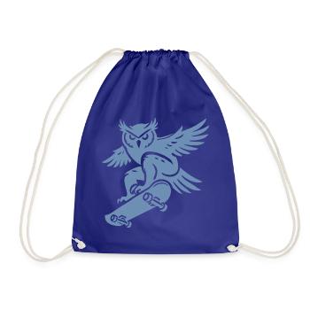 Harfang des neiges Skateboard Silhouette Minimaliste - Sac de sport léger - bleu roi - Devant